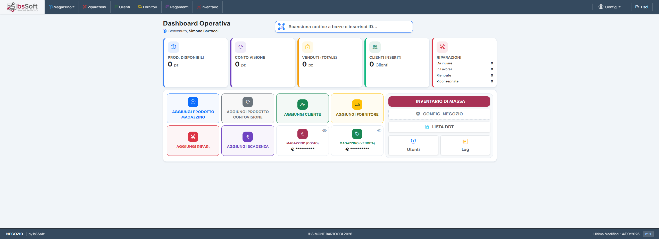NEGOGEST Dashboard Operativa Software Gestionale